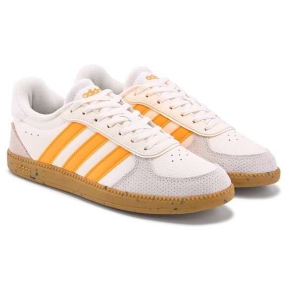 Adidas Breaknet Sleek Sneakers Women’s size 8.5 White Orange NEW in Box - Picture 1 of 8